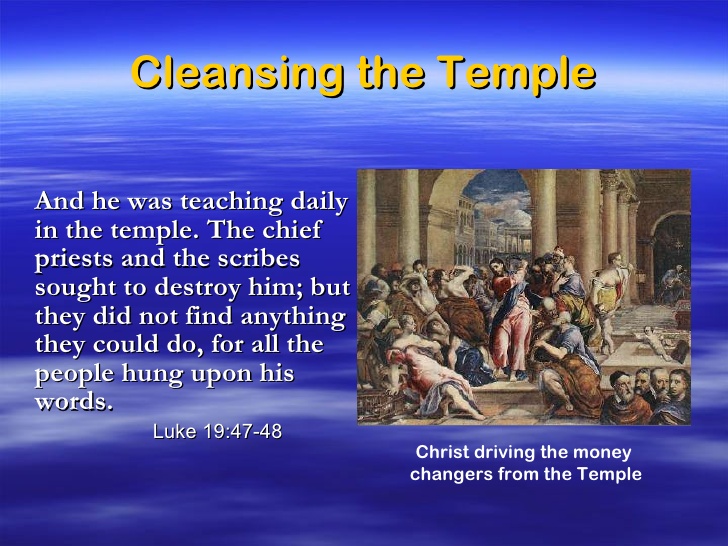 jesus cleansing the temple