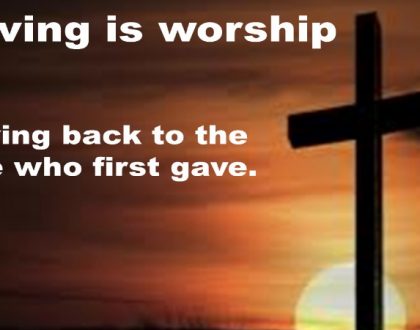 Giving an Act of Worship